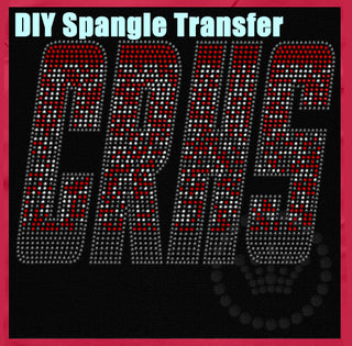 CRHS Ombre Red-Silver-Gray Spangle Transfer