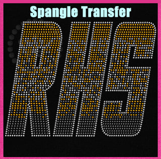 RHS Ombre Yellow-Silver-Gray Spangle Transfer