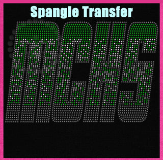 MCHS Ombre Green-Silver-Gray Spangle Transfer