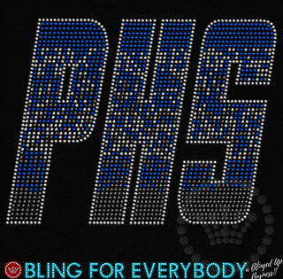 PHS Ombre Blue-Silver-Gray Spangle Transfer