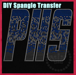 PHS Ombre Blue-Silver-Gray Spangle Transfer