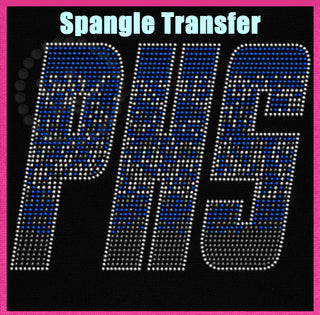 PHS Ombre Blue-Silver-Gray Spangle Transfer