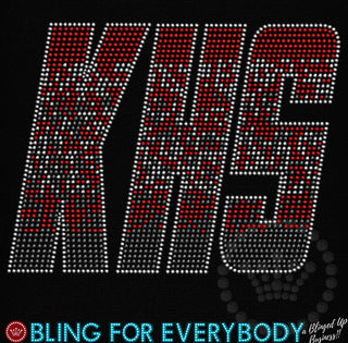 KHS Ombre Red-Silver-Gray Spangle Transfer