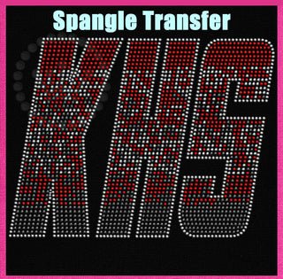 KHS Ombre Red-Silver-Gray Spangle Transfer