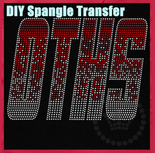 OTHS Ombre Red-Silver Spangle Transfer