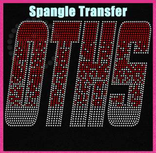 OTHS Ombre Red-Silver Spangle Transfer