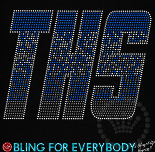 THS Ombre Blue-Silver-Gray Spangle Transfer
