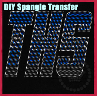 THS Ombre Blue-Silver-Gray Spangle Transfer