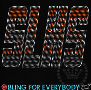 SLHS Ombre Orange-Silver-Gray Spangle Transfer