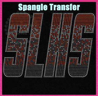 SLHS Ombre Orange-Silver-Gray Spangle Transfer