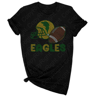 Helmet and Football EAGLES Spangle Transfer #25032