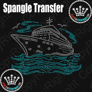 Cruise Ship with Waves Spangle Transfer #24998