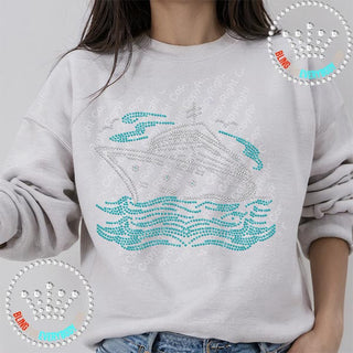 Cruise Ship with Waves Spangle Transfer #24998