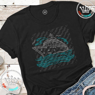 Cruise Ship with Waves Spangle Transfer #24998