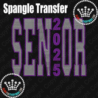 Senior 2025 Large Collegiate Spangle Transfer #25252-25