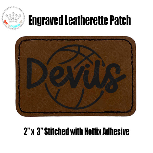 Devils Basketball Patch Engraved Leatherette Stitched Patch #25538 ...