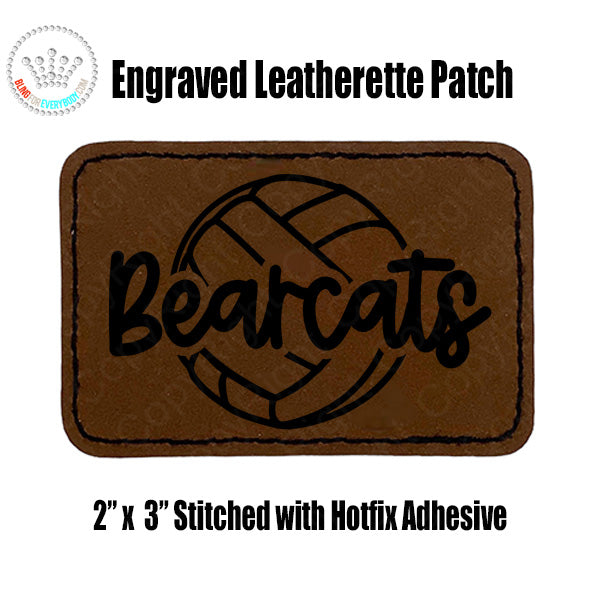 Bearcats Volleyball Engraved Leatherette Patch #25685
