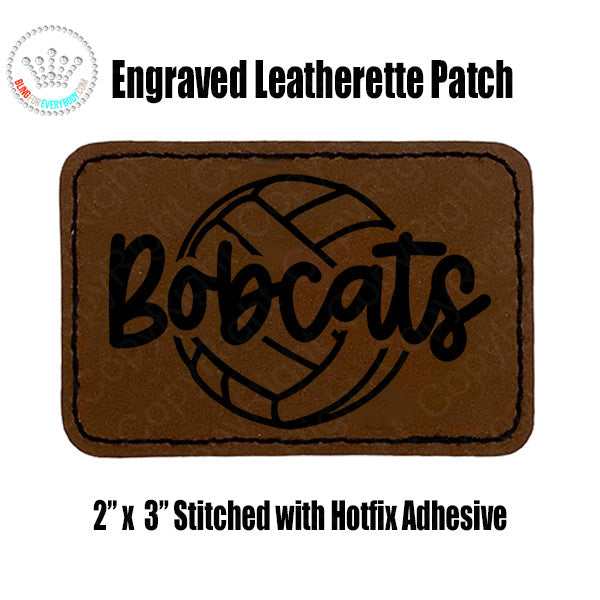 Bobcats Volleyball Engraved Leatherette Patch #25694