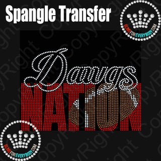 Football Nation Dawgs Spangle Transfer #26213