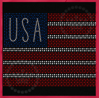USA Flag Youth Spangle Transfer