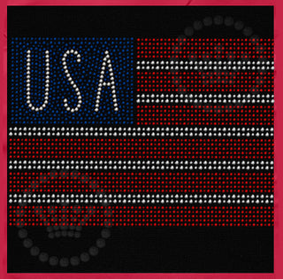 USA Flag Adult Spangle Transfer