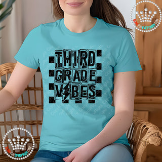 Third Grade Vibes 3 Black Graphic Print Unisex Short Sleeve Tee #27434