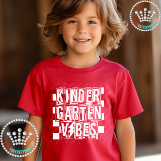 Kindergarten Vibes White Graphic Print Unisex Short Sleeve Tee #27438