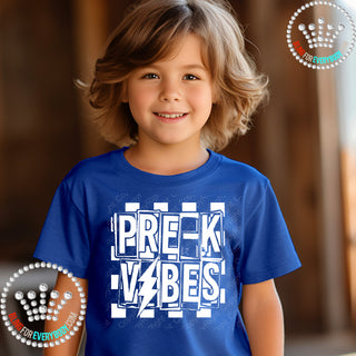 Prek Vibes White Graphic Print Unisex Short Sleeve Tee #27439