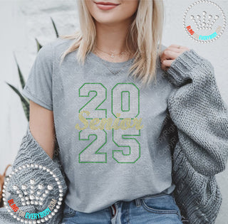 Senior 2025 Stacked Spangle Bling Tee #28056