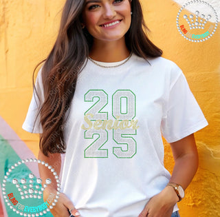 Senior 2025 Stacked Spangle Bling Tee #28056