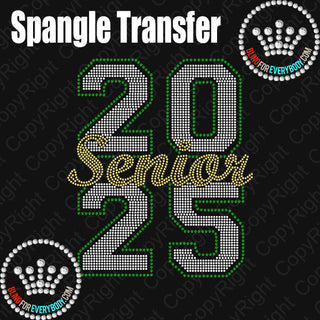 Senior 2025 Stacked Spangle Transfer #28056