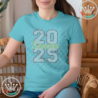Senior 2025 Stacked Spangle Bling Tee #28056