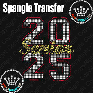Senior 2025 Stacked Spangle Transfer #28056