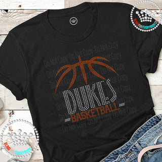 Dukes Basketball Arch Spangle Bling Tee #28467