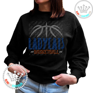 Ladycats Basketball Arch Spangle Bling Unisex Sweat #28468