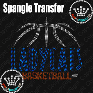 Ladycats Basketball Arch Spangle Transfer #28468
