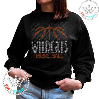 Wildcats Basketball Arch Spangle Bling Unisex Sweat #28469