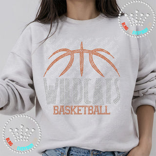 Wildcats Basketball Arch Spangle Bling Unisex Sweat #28469