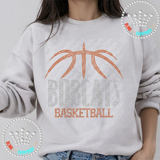 Bobcats Basketball Arch Spangle Bling Unisex Sweat #28470