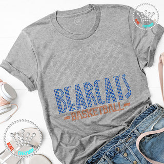 Bearcats Basketball Arch Spangle Bling Tee #28473