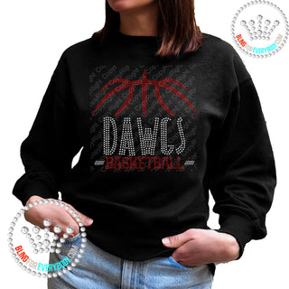 Dawgs Basketball Arch Spangle Bling Unisex Sweat #28474