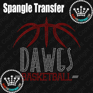Dawgs Basketball Arch Spangle Transfer #28474