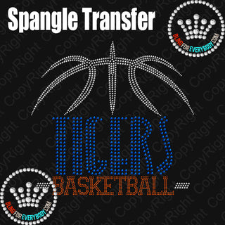Tigers Basketball Arch Spangle Transfer #28475