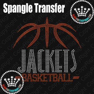 Jackets Basketball Arch Spangle Transfer #28476