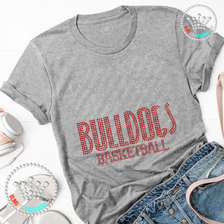 Bulldogs Basketball Arch Spangle Bling Tee #28478
