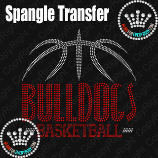 Bulldogs Basketball Arch Spangle Transfer #28478