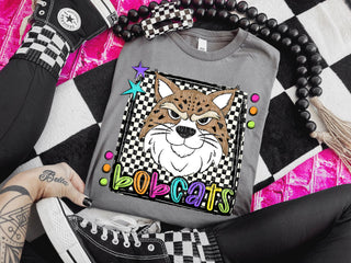 Bobcats Preppy Bright Spirit Wear Tee