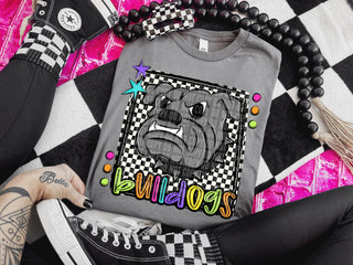 Grey Bulldogs Preppy Bright Spirit Wear Tee