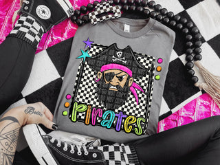 Pink Pirates Preppy Bright Spirit Wear Tee