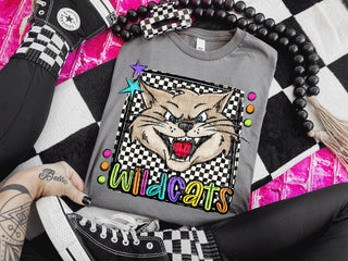 Wildcats Preppy Bright Spirit Wear Tee